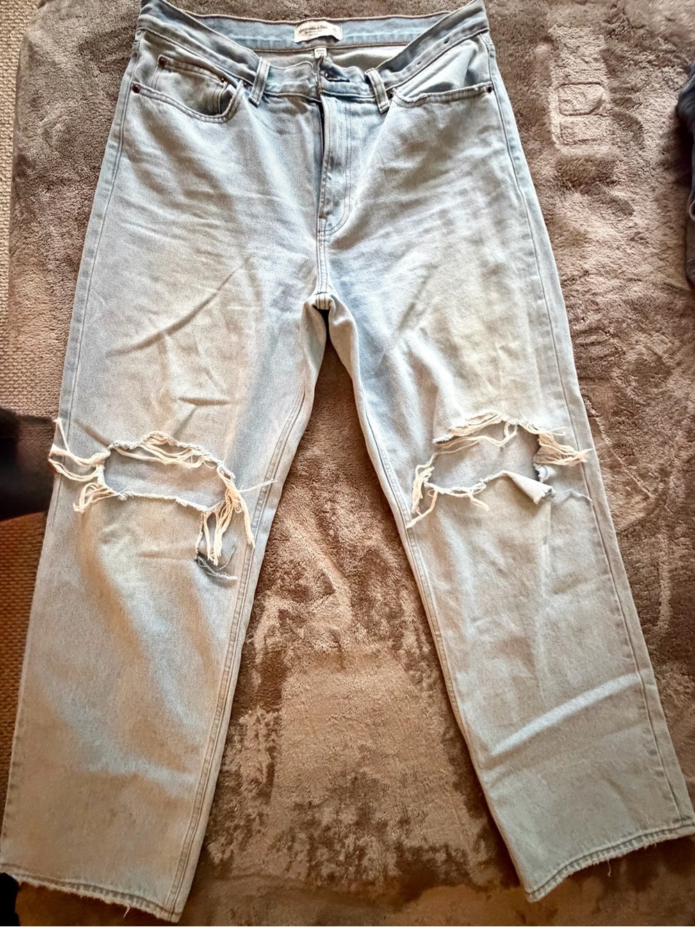 Abercrombie & Fitch Light Blue Mid-Rise Jeans